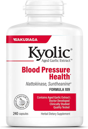 Kyolic Aged Garlic Extract Formula 109, Blood Pressure Health 240 Capsulas