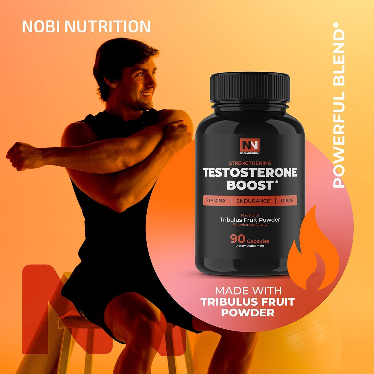 Nobi Nutrition Premium Testosterone Booster 90 Capsulas
