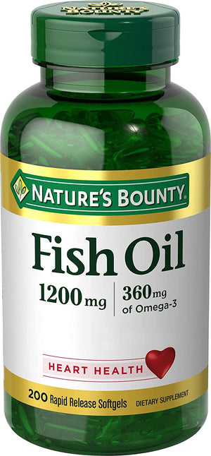 Nature's Bounty Fish Oil 1200Mg. 200 Capsulas Blandas