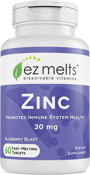 EZ Melts Zinc 30Mg. 60 Tabletas