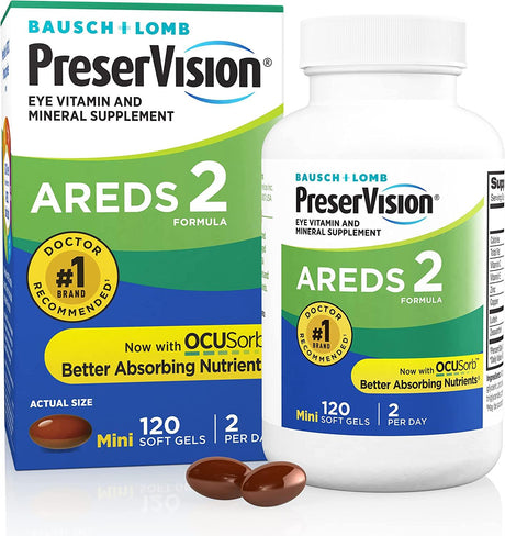 Bausch+Lomb PreserVision AREDS 2 120 Capsulas Blandas - The Red Vitamin MX