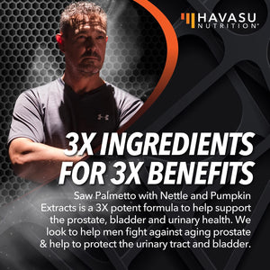 Havasu Nutrition Saw Palmetto 3X Formula  Nettle Seed & Pumpkin Seed Oil 120 Capsulas