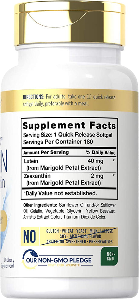 Carlyle Visi-Gold Lutein and Zeaxanthin 40Mg. 180 Capsulas