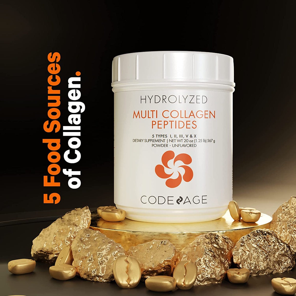 Codeage Multi Collagen Peptides Powder 20Oz.