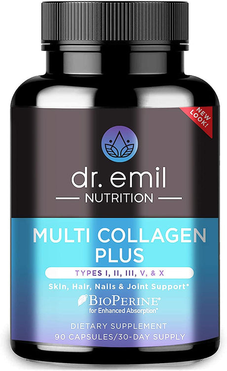 Dr Emil Multi Collagen Plus Types I, II, III, V & X 90 Capsulas - The Red Vitamin