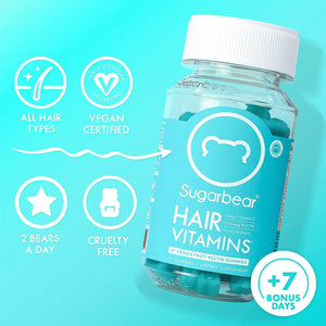 Sugarbear Vegan Hair Gummy Vitamins 60 Gomitas - The Red Vitamin MX