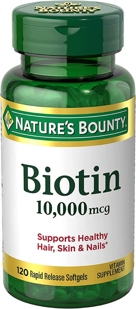 Nature's Bounty Biotin 10,000 Mcg. 120 Capsulas Blandas - The Red Vitamin MX