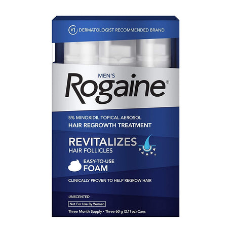Men's Rogaine 5% Minoxidil Foam Suministro 3 Meses - The Red Vitamin