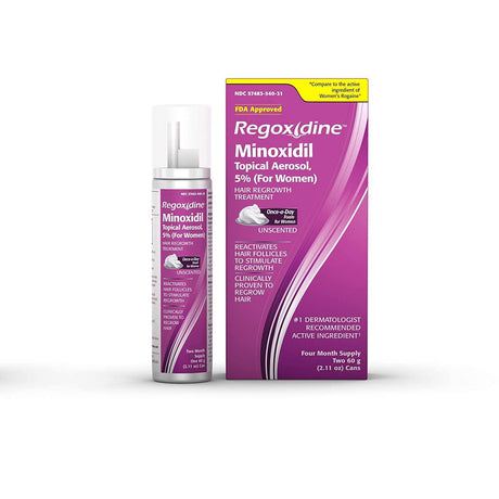 Regoxidine Women's 5% Minoxidil Foam Suministro 4 Meses - The Red Vitamin