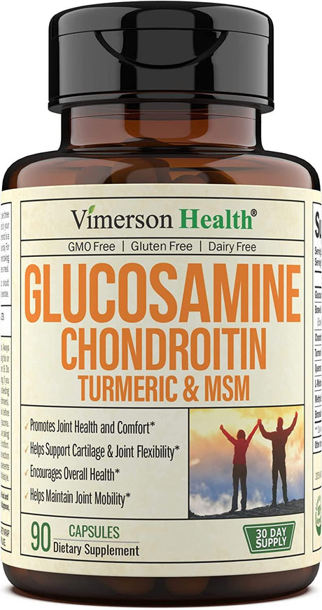 Vimerson Health Glucosamine with Chondroitin Turmeric MSM Boswellia 90 Capsulas - The Red Vitamin MX
