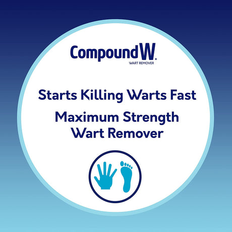 Compound W Maximum Strength One Step Invisible Wart Remover Strips 14 Almohadillas