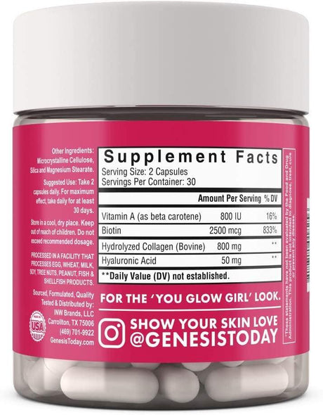 Genesis Today Young+Radiant Skin 60 Capsulas - The Red Vitamin