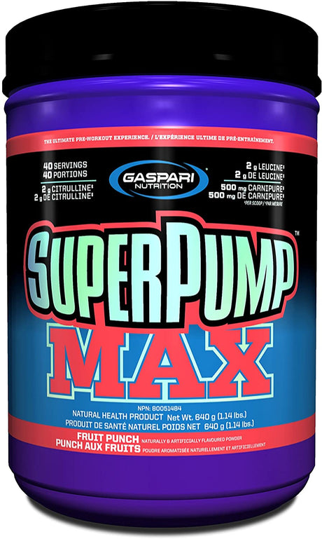 Gaspari Nutrition Super Pump MAX 40 Servicios - The Red Vitamin