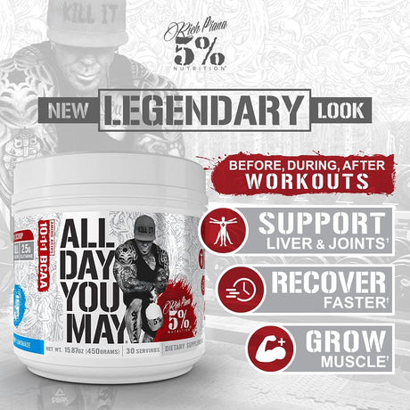 Rich Piana 5% Nutrition All Day You May 30 Servicios