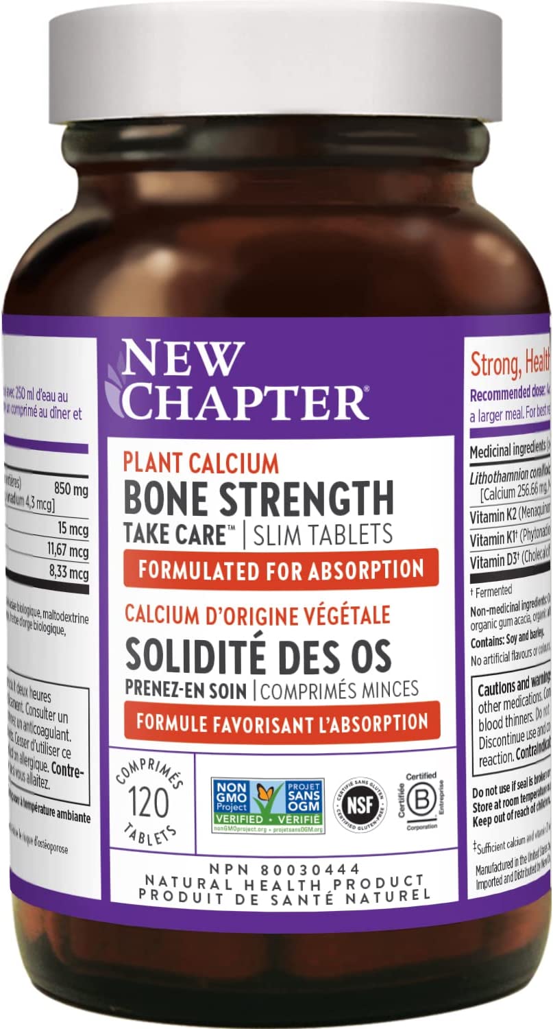 New Chapter Bone Strength Take Care Vitamin K2+D3+Magnesium 120 Tabletas
