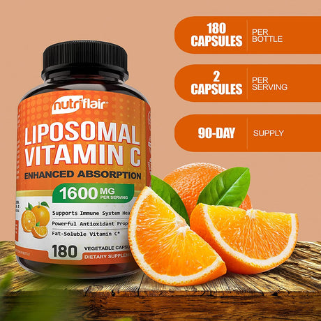 Nutriflair Liposomal Vitamin C 1600Mg. 180 Capsulas