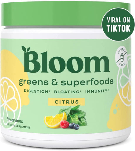 Bloom Nutrition Green Superfood | Super Greens Powder Juice & Smoothie Mix 30 Servicios