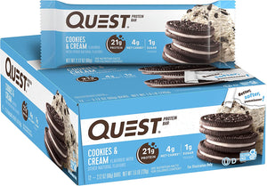Quest Nutrition Cookies & Cream Protein Bars 12 Barras