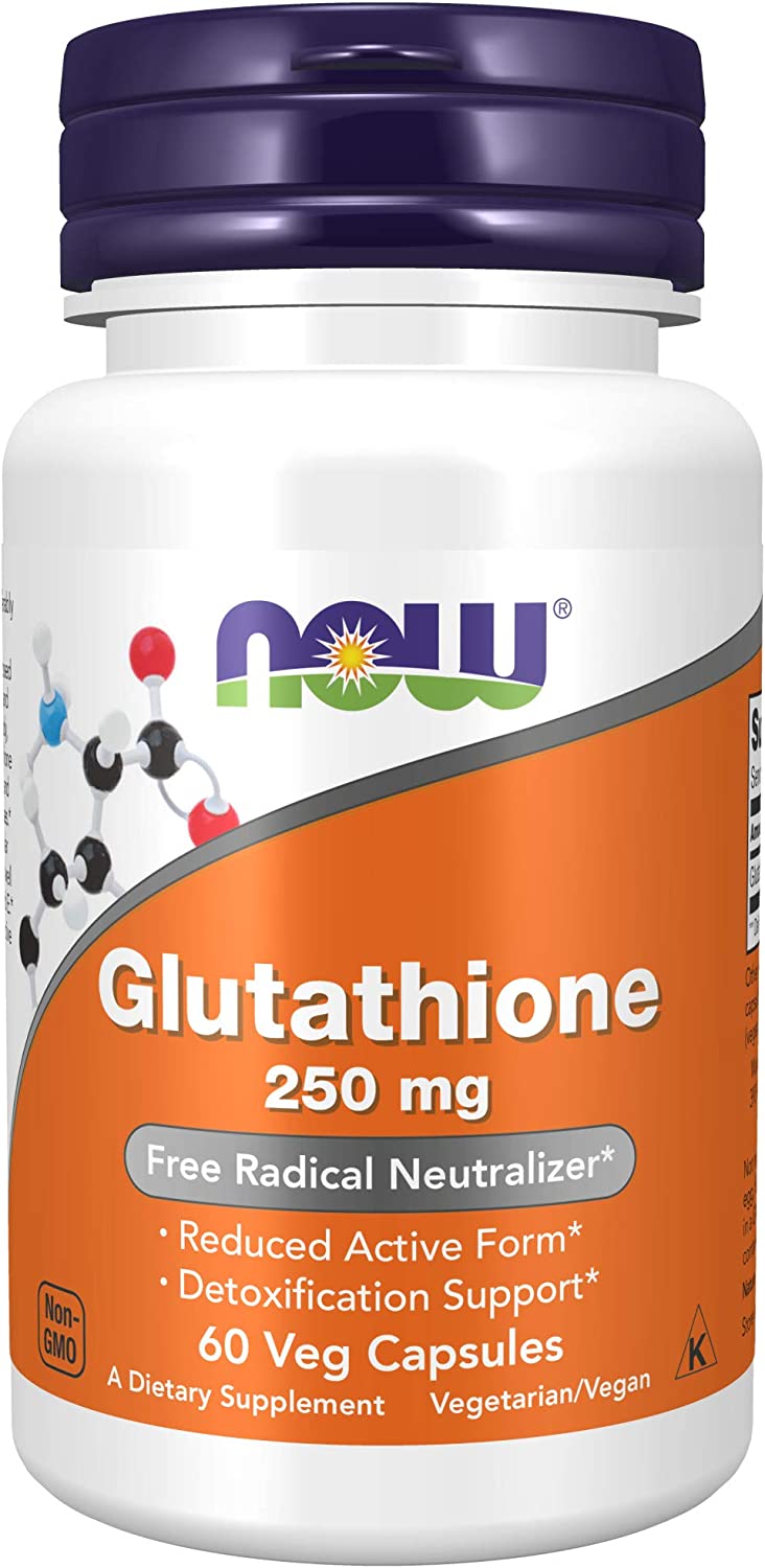 NOW Supplements Glutathione 250Mg. Free Radical Neutralizer 60 Capsulas