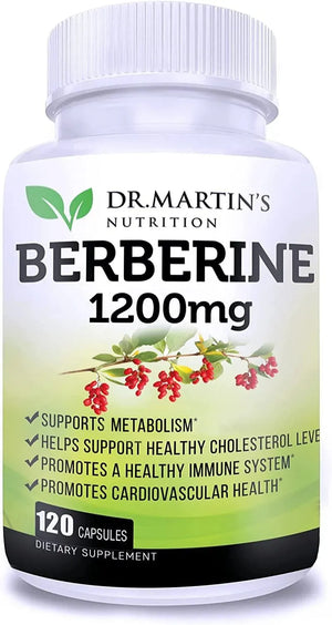 DR. MARTIN'S NUTRITION - Dr. Martin's Nutrition Berberine 1200Mg. 120 Capsulas - The Red Vitamin MX - Suplementos Alimenticios - {{ shop.shopifyCountryName }}