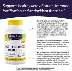 HEALTHY ORIGINS - Healthy Origins L-Glutathione 500Mg. 150 Capsulas - The Red Vitamin MX - Suplementos Alimenticios - {{ shop.shopifyCountryName }}