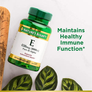 NATURE'S BOUNTY - Nature´s Bounty Vitamin E 450Mg. 1000IU 60 Capsulas - The Red Vitamin MX - Suplementos Alimenticios - {{ shop.shopifyCountryName }}