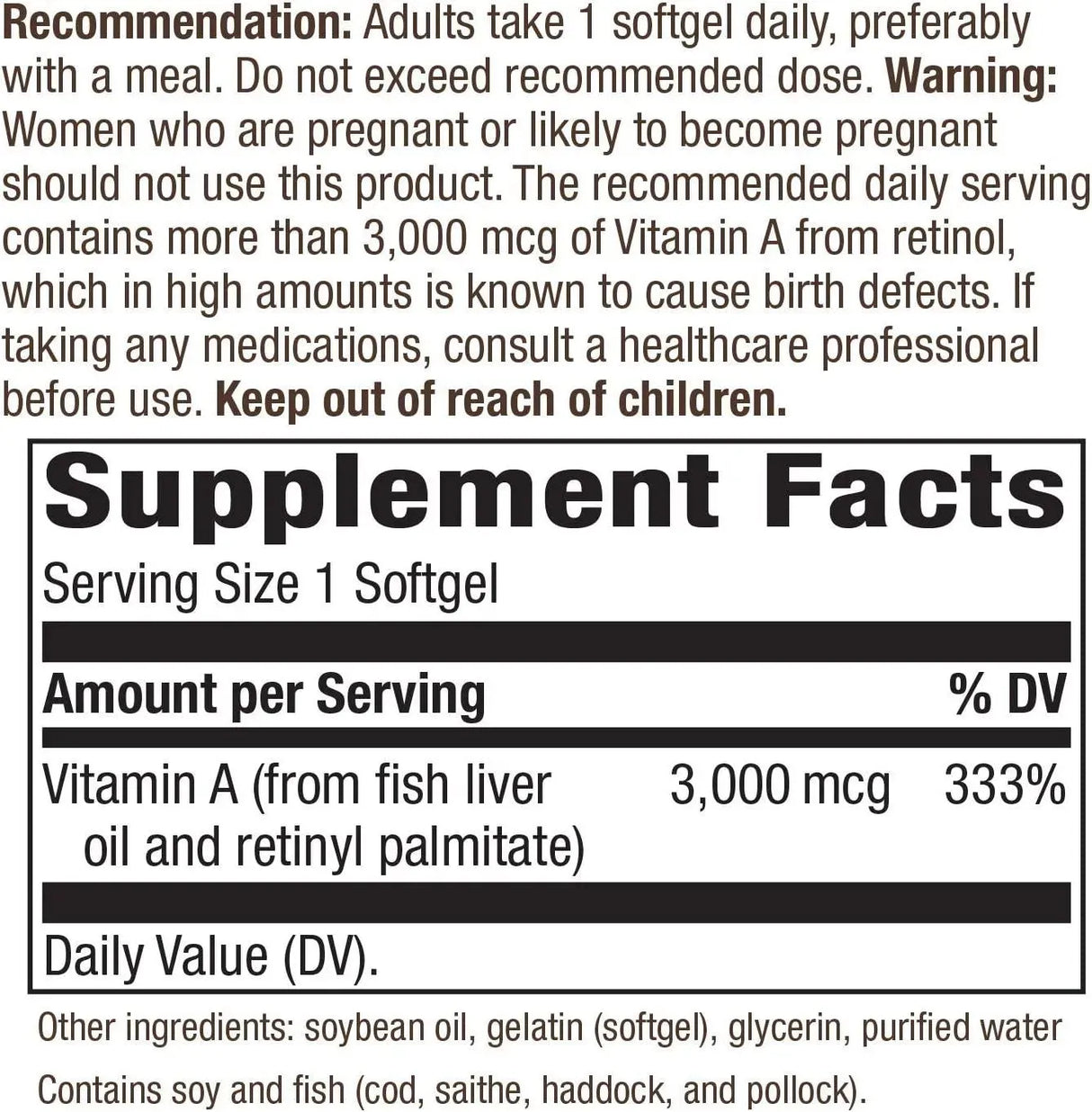 NATURE'S WAY - Nature's Way Vitamin A 3000Mcg. 100 Capsulas - The Red Vitamin MX - Suplementos Alimenticios - {{ shop.shopifyCountryName }}