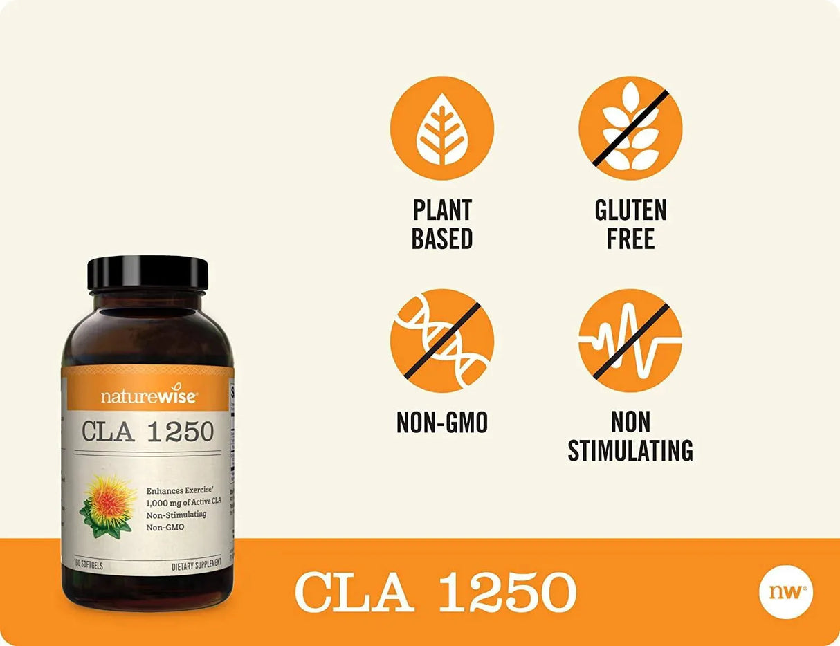 NATUREWISE - Naturewise CLA 1250 1000Mg. 180 Capsulas - The Red Vitamin MX - Suplementos Alimenticios - {{ shop.shopifyCountryName }}