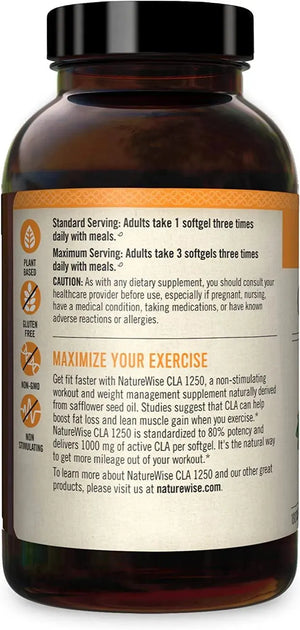 NATUREWISE - Naturewise CLA 1250 1000Mg. 180 Capsulas - The Red Vitamin MX - Suplementos Alimenticios - {{ shop.shopifyCountryName }}