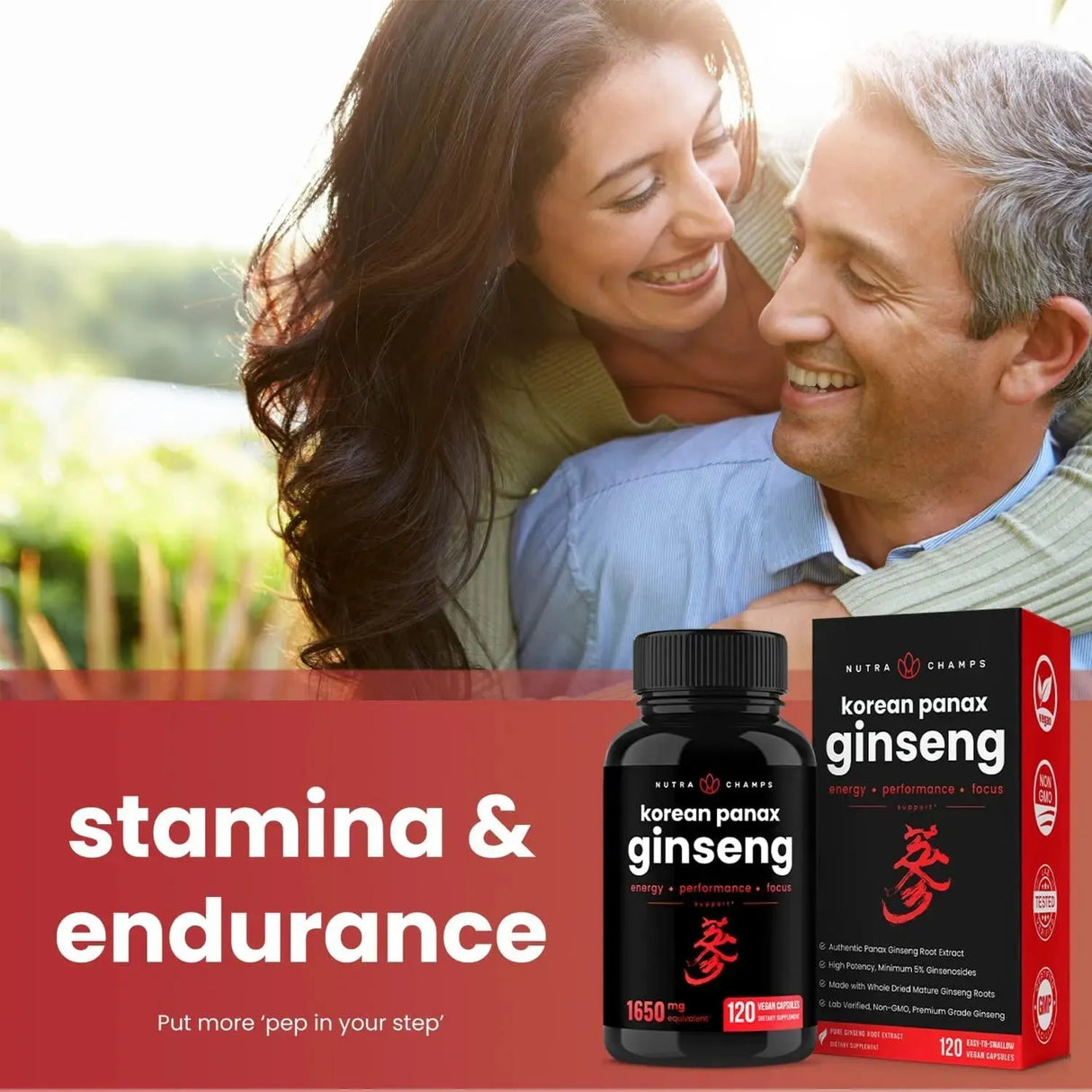 NUTRACHAMPS - NutraChamps Korean Panax Ginseng 1650Mg. 120 Capsulas - The Red Vitamin MX - Suplementos Alimenticios - {{ shop.shopifyCountryName }}