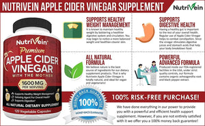 NUTRIVEIN - Nutrivein Apple Cider Vinegar 1600Mg. 120 Capsulas - The Red Vitamin MX - Suplementos Alimenticios - {{ shop.shopifyCountryName }}