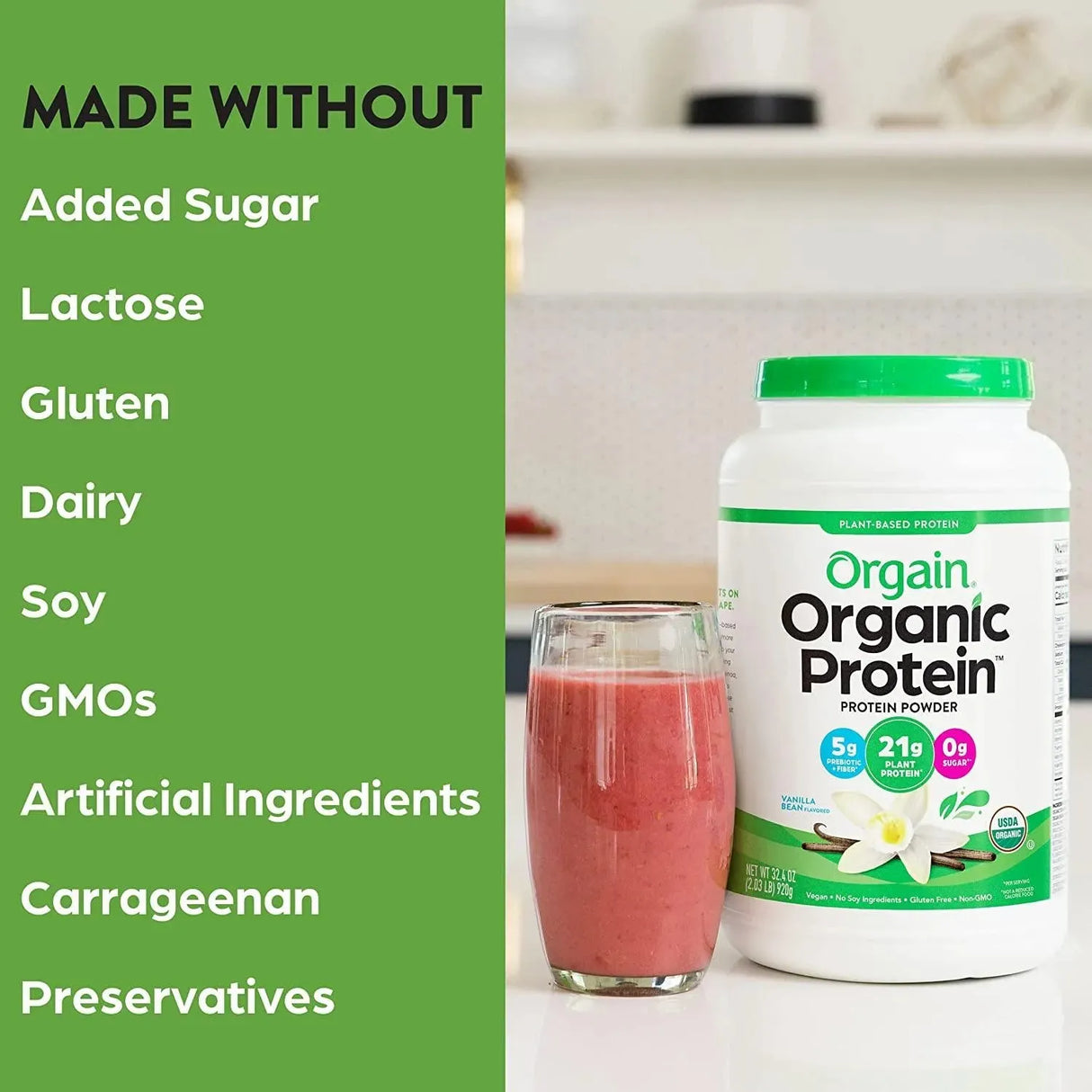 ORGAIN - Orgain Organic Vegan Protein Powder 2.03Lb - The Red Vitamin MX - Suplementos Alimenticios - {{ shop.shopifyCountryName }}