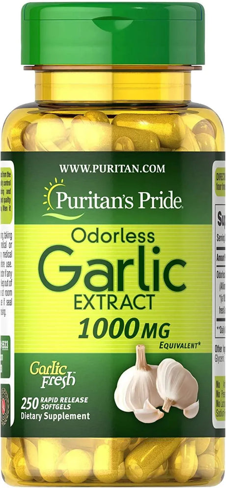 PURITAN'S PRIDE - Puritan's Pride Odorless Garlic 1000Mg. 250 Capsulas Blandas - The Red Vitamin MX - Suplementos Alimenticios - {{ shop.shopifyCountryName }}