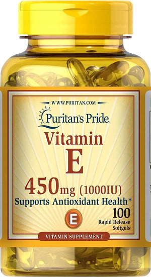 PURITAN'S PRIDE - Puritan´s Pride Vitamin E 450Mg. 1000IU 100 Capsulas - The Red Vitamin MX - Suplementos Alimenticios - {{ shop.shopifyCountryName }}