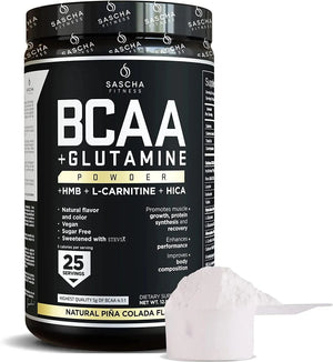 SASCHA FITNESS - Sascha Fitness BCAA + Glutamine Powder 12.8Oz. - The Red Vitamin MX - Suplementos Alimenticios - {{ shop.shopifyCountryName }}