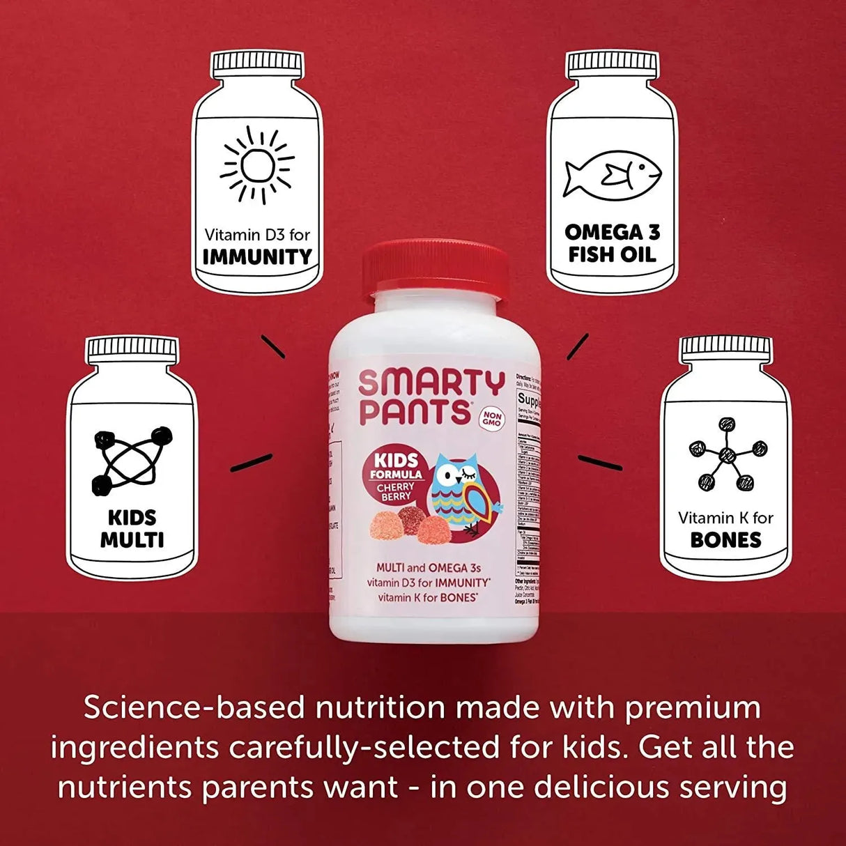 SMARTYPANTS - SmartyPants Kids Formula Daily Vitamins Cherry Berry 120 Gomitas - The Red Vitamin MX - Suplementos Alimenticios - {{ shop.shopifyCountryName }}