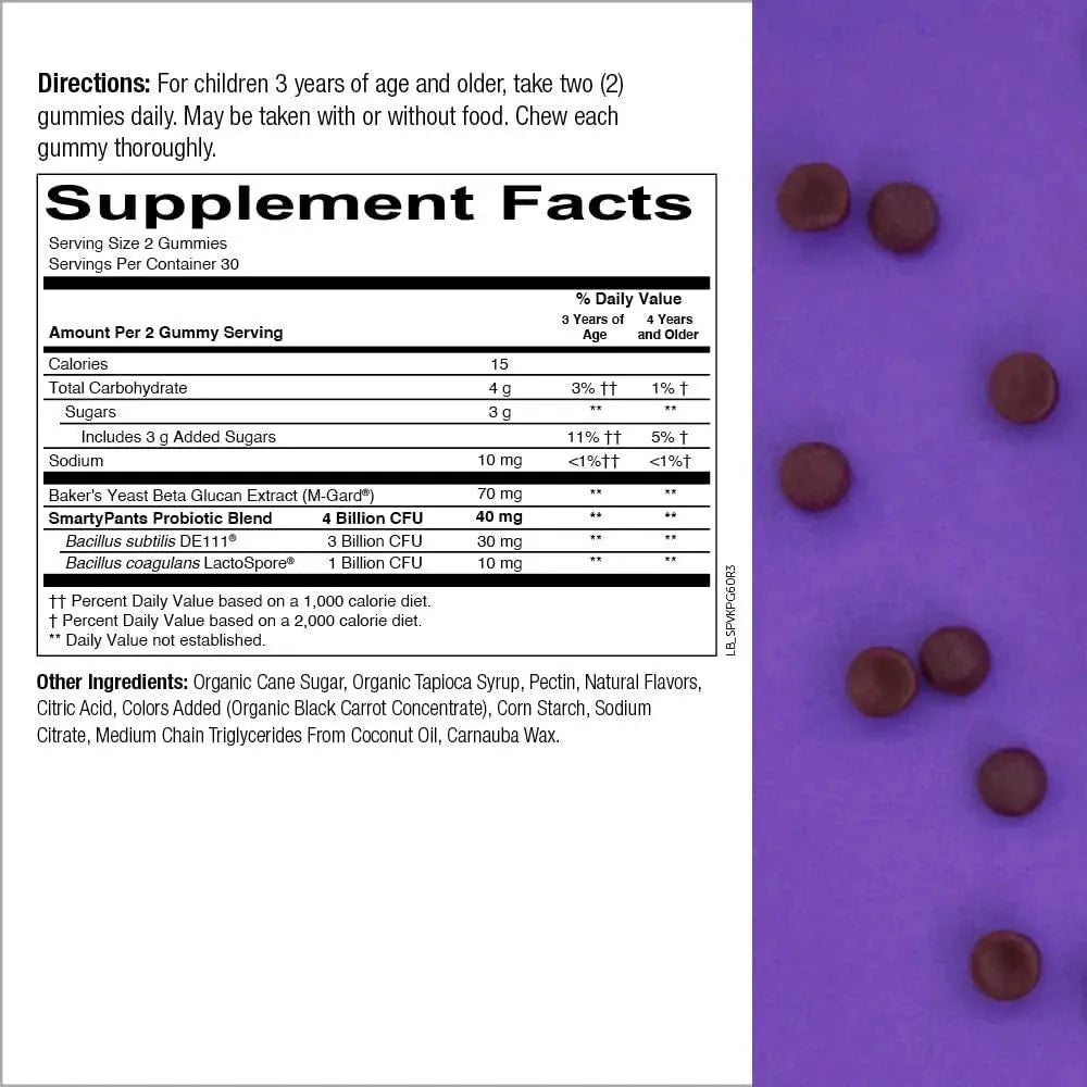 SMARTYPANTS - SmartyPants Kids Probiotic Immunity Gummies Grape 60 Gomitas - The Red Vitamin MX - Suplementos Alimenticios - {{ shop.shopifyCountryName }}