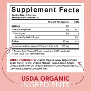 SPORTS RESEARCH - Sports Research Organic Apple Cider Vinegar Gummies 60 Gomitas - The Red Vitamin MX - Suplementos Alimenticios - {{ shop.shopifyCountryName }}
