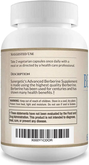 SUNERGETIC - Sunergetic Berberine 1200Mg. 60 Capsulas - The Red Vitamin MX - Suplementos Alimenticios - {{ shop.shopifyCountryName }}