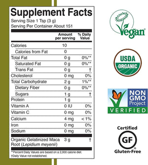 VIVA NATURALS - Viva Naturals Organic Maca Powder 1Lb. - The Red Vitamin MX - Suplementos Alimenticios - {{ shop.shopifyCountryName }}